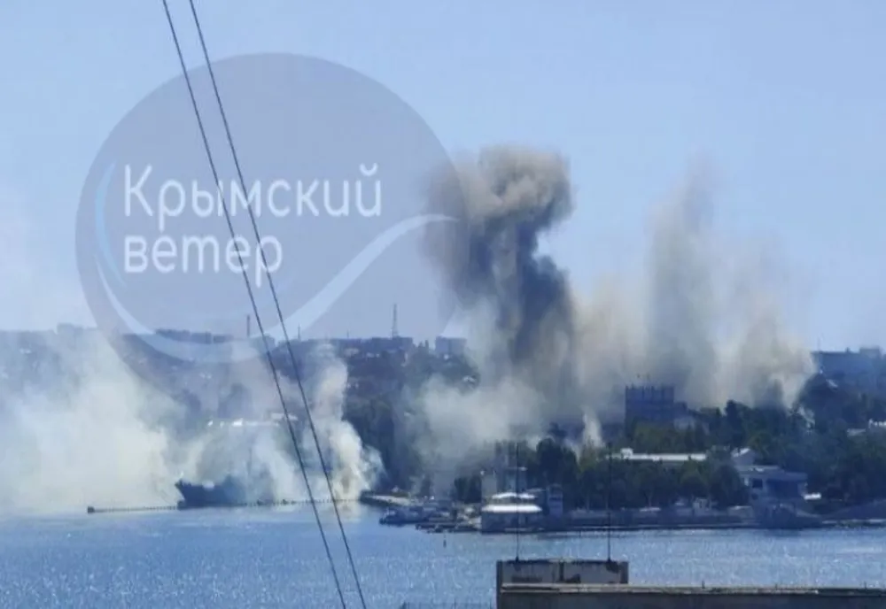 Ucraina a lovit și a distrus sediul Statului Major al Flotei Ruse de la Marea Neagră - VIDEO