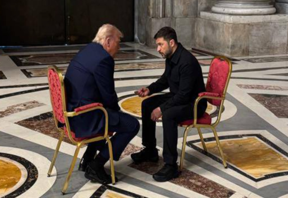 ÎNTÂLNIRE LA ROMA ÎNTRE VOLODIMIR ZELENSKI ȘI DONALD TRUMP